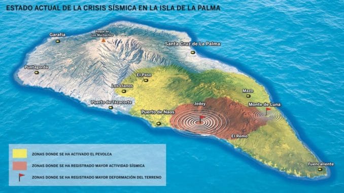 La Palma: магма продолжает искать выход на поверхность острова в районе вулкана La Palma: магма продолжает искать выход на поверхность острова в районе вулкана
