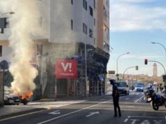 На севере острова Тенерифе сегодня горели легковые автомобили