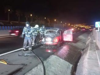 Потушен огонь в автомобиле на шоссе TF-1, на юге острова Тенерифе