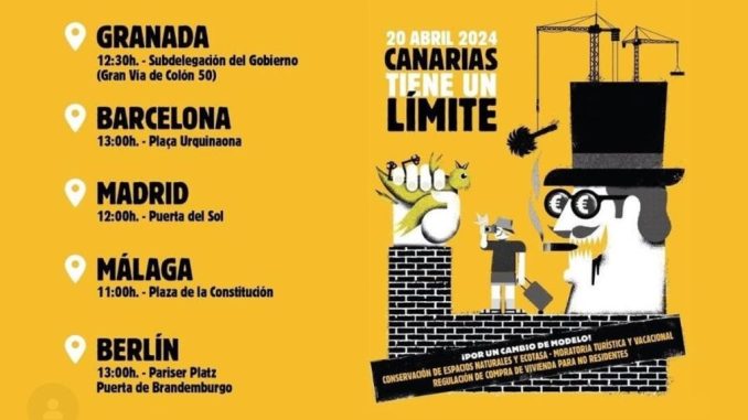 Манифестация 20А против туристической модели на Канарах - растут участники