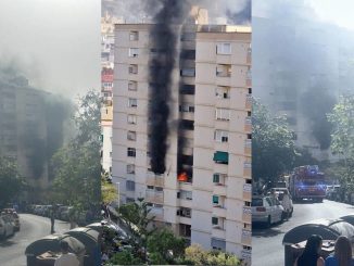 В столице острова Тенерифе в одном из зданий произошёл пожар