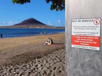 Акция против туризма - на многих пляжах Канар в душах была перекрыта вода