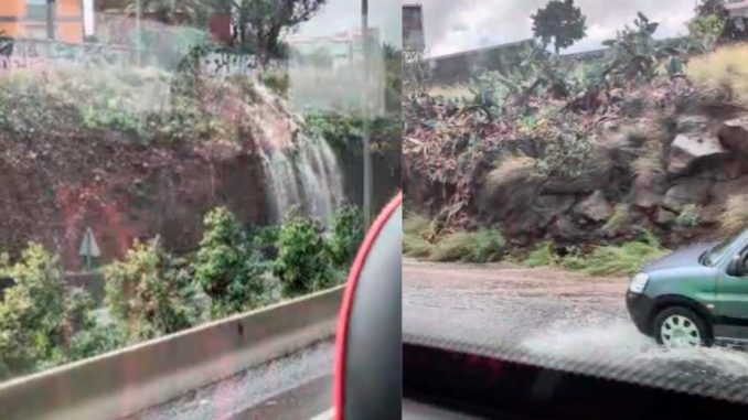 Северное шоссе Тенерифе из-за сильных дождей превратилось в реку