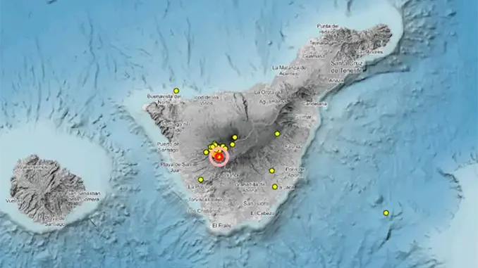 C понедельника на Тейде зафиксировано более 20 землетрясений